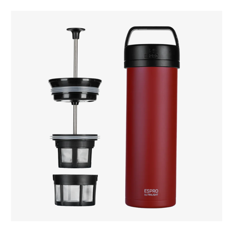 Cafetière piston nomade Travel Press Rouge Cramberry - ESPRO