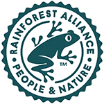 Logo certification Rain Forest Alliance - Café Plaine d'Arômes