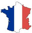Pictogramme de la France aux couleurs du drapeau