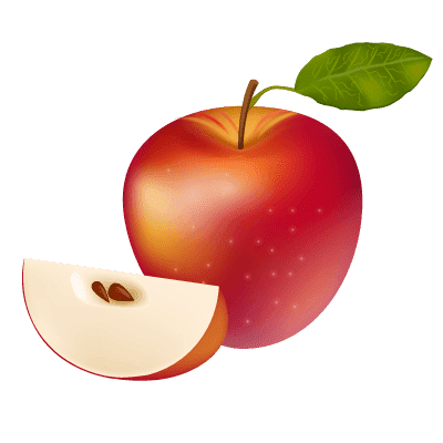 Illustration d'une pomme rouge