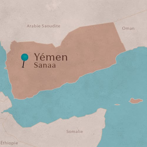 Carte du YÃ©men, rÃ©gion de Sanaa - Plaine d'ArÃ´mes