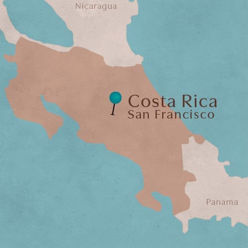 Carte Costa Rica - rÃ©gion San Francisco